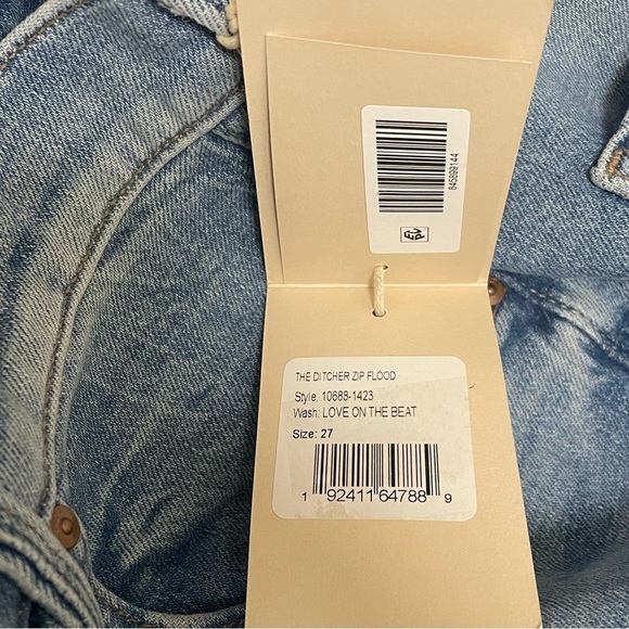MOTHER The Ditcher Zip Flood Straight Leg Jeans Love On The Beat SZ 27 NWT - Picture 12 of 13